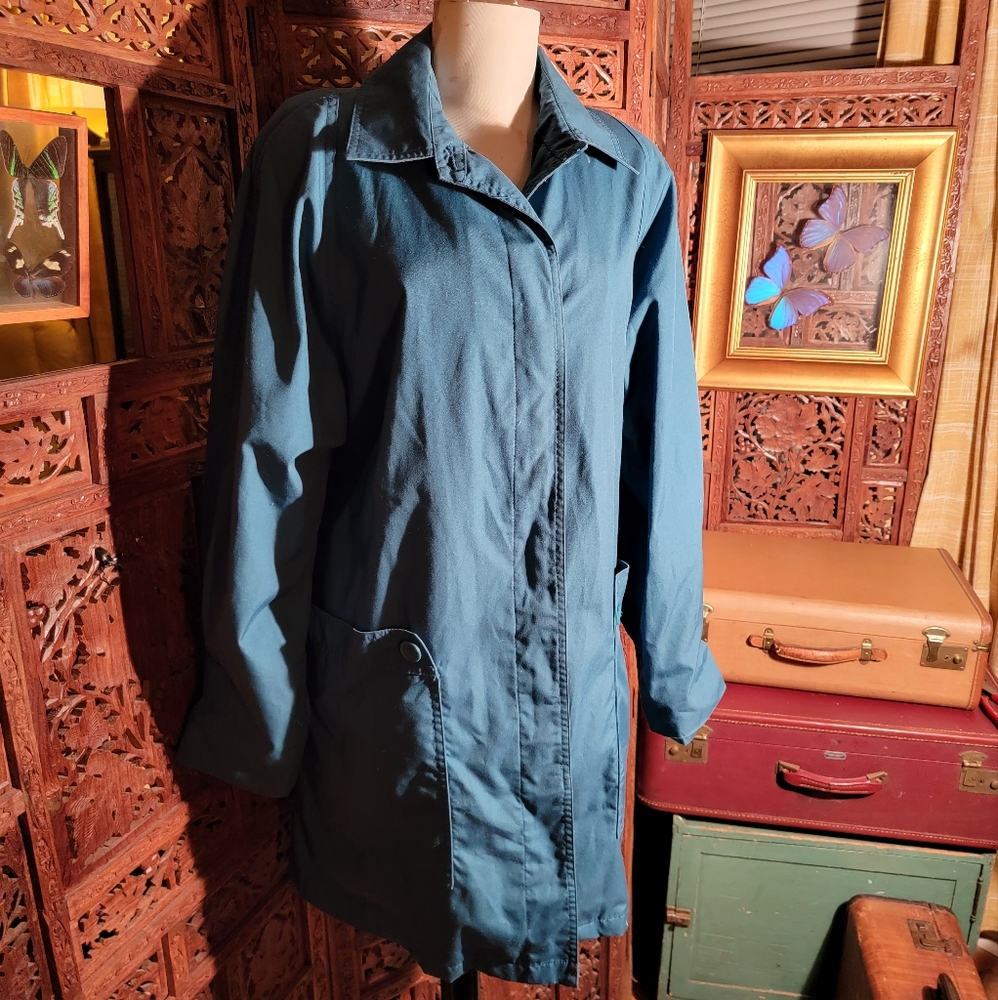 Vintage London Fog Teal Jacket, Size 16